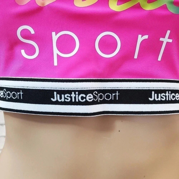 JUSTICE GIRLS Pink and Black Two Piece Swimsuit GIRLS XL 16/18 - Picture 6 of 11